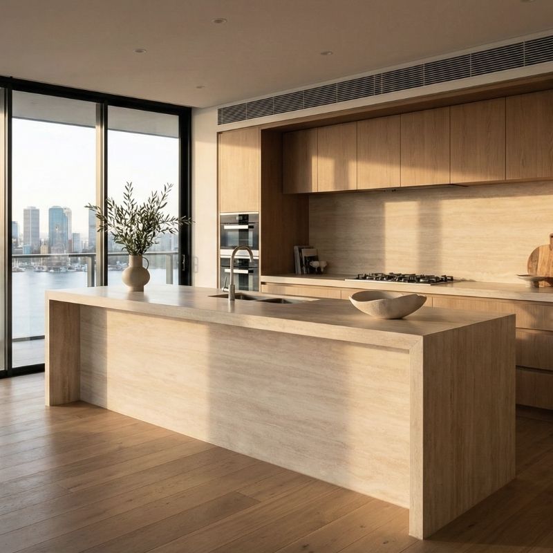 Crema Travertine - Asetica Sintered Stone - Perth, Sydney & Melbourne