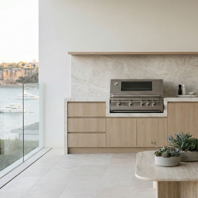 Taj Mahal Royal Sintered Stone, Outdoor kitchen