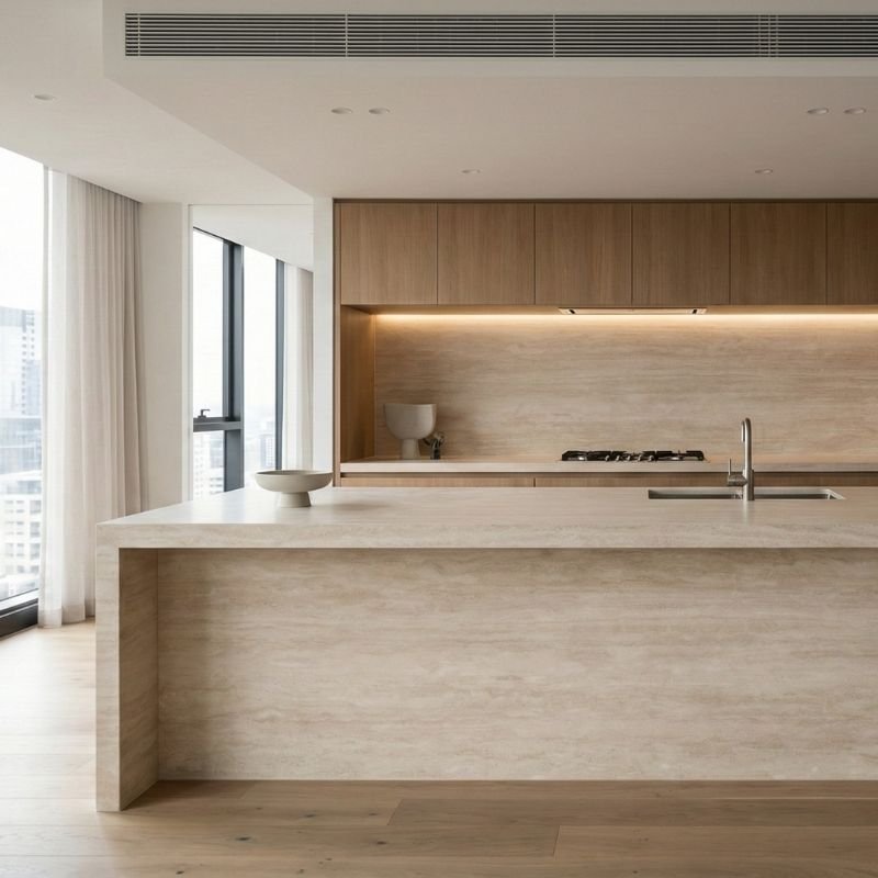 Crema Travertine - Asetica Sintered Stone - Perth, Sydney & Melbourne